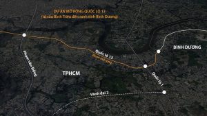 Bản đồ hướng dẫn đường đi đến dự án Monrei Saigon từ TP.HCM và Bình Dương