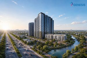 Phối cảnh dự án TT Genesis Nhà Bè bên sông